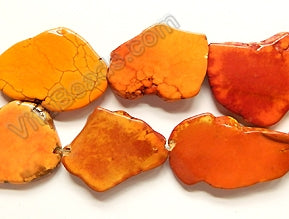 Orange Yellow Turquoise  -  Irregular Slabs  16"