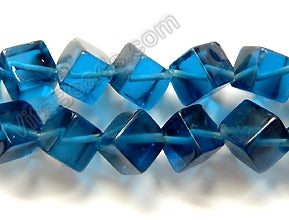 Double Edge Square  -  London Blue Crystal  16"