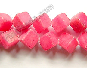Dyed Peruvian Rhodonite  -  Double Edge Squares  16"