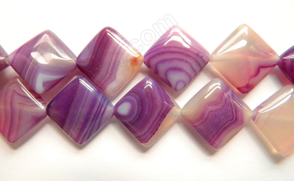 Purple Sardonix Agate  -  Puff Diamond  16"