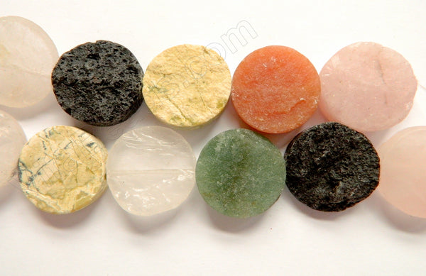 Mixed Stone  -  Rough Side Flat Coins 16"