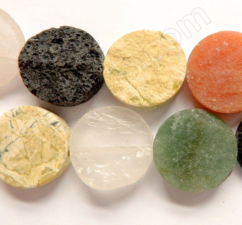 Mixed Stone  -  Rough Side Flat Coins 16"
