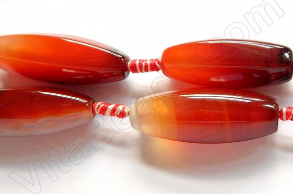 Dark Carnelian AA  -  6-Sided Long Rice  16"