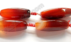 Dark Carnelian AA  -  6-Sided Long Rice  16"