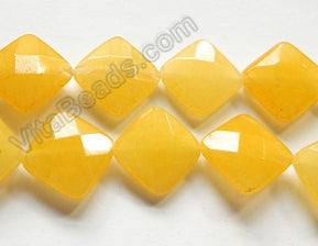 Yellow Jade  -  Faceted Diamond  16"