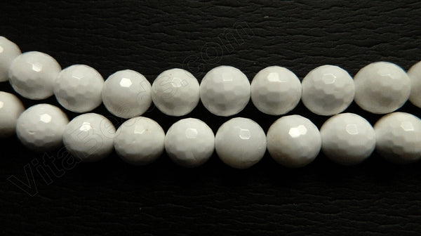 White Shell Pearl AA  -  Faceted Round  16"