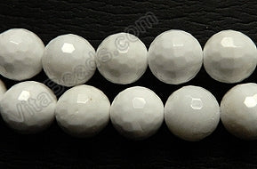 White Shell Pearl AA  -  Faceted Round  16"