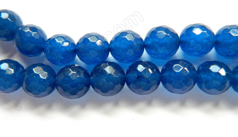 London Blue Jade  -  Faceted Round  16"