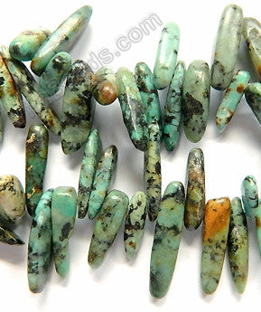 Africa Turquoise  -  6x18mm Smooth Sticks 16"