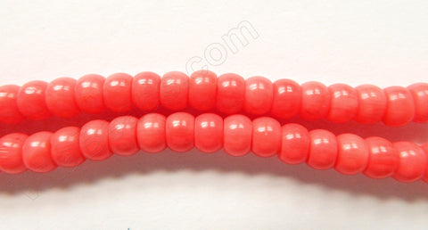 Dark Pink Bamboo Coral -  Smooth Drum  16"    7 x 5 mm