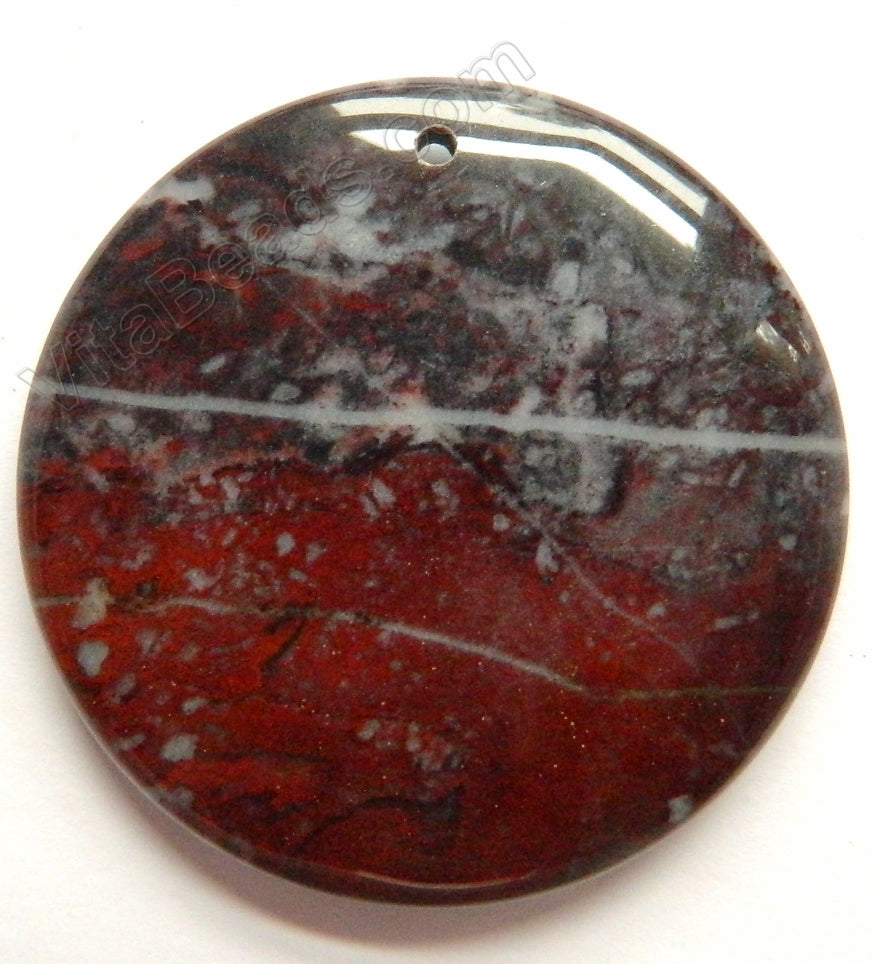 Pendant - Smooth Round - Australia Blood Stone