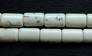Ivory Crack Turquoise  -  Puff Thin Tubes 16"