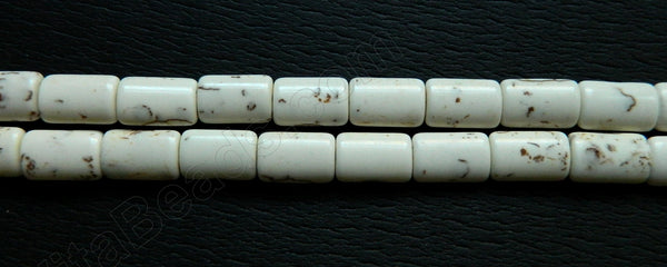 Ivory Crack Turquoise  -  Puff Thin Tubes 16"