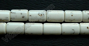 Ivory Crack Turquoise  -  Puff Thin Tubes 16"