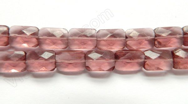 Light Red Fluorite  -  Faceted Rectangles 15"