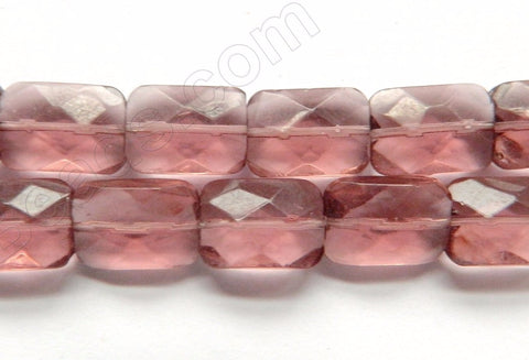 Light Red Fluorite  -  Faceted Rectangles 15"