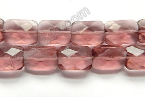 Light Red Fluorite  -  Faceted Rectangles 15"