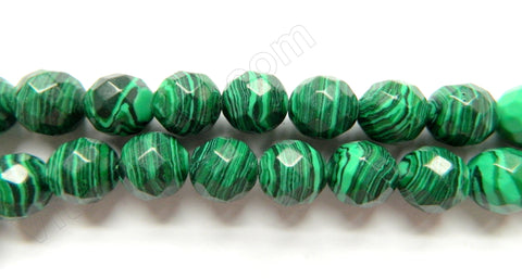 Malachite Recomposed  -  Faceted Round  16"