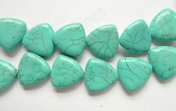 Blue Crack Chinese Turquoise  -  Puff Triangles 16"