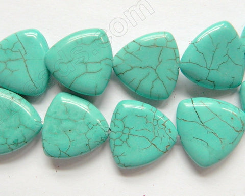 Blue Crack Chinese Turquoise  -  Puff Triangles 16"