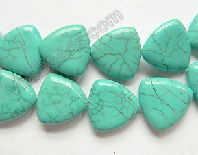 Blue Crack Chinese Turquoise  -  Puff Triangles 16"