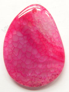 Smooth Free Form Pendant   Light Fuchsia Fire Agate