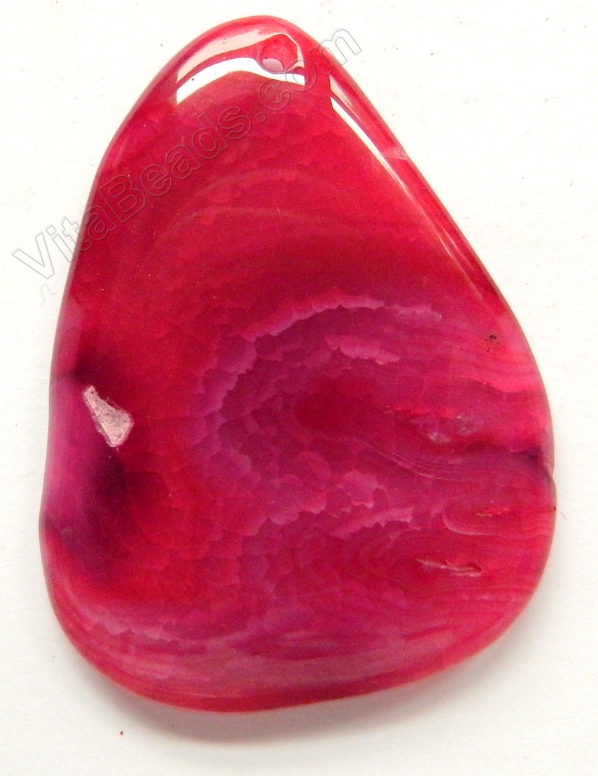 Smooth Slab Pendant - Fuchsia Fire Agate - 05