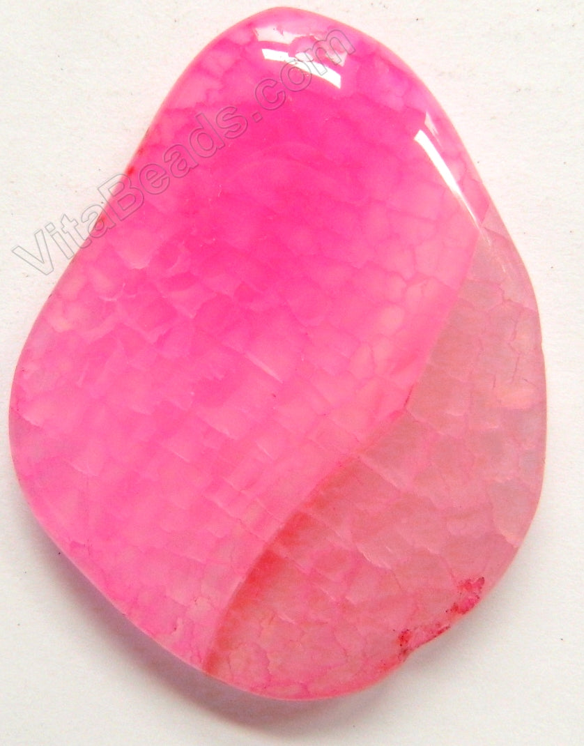 Smooth Slab Pendant - Fuchsia Fire Agate - 06