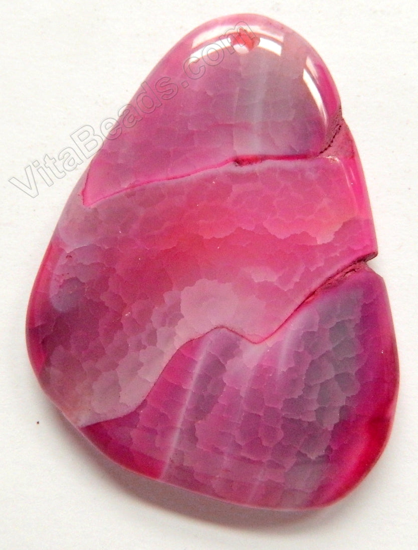 Smooth Slab Pendant - Fuchsia Fire Agate - 12