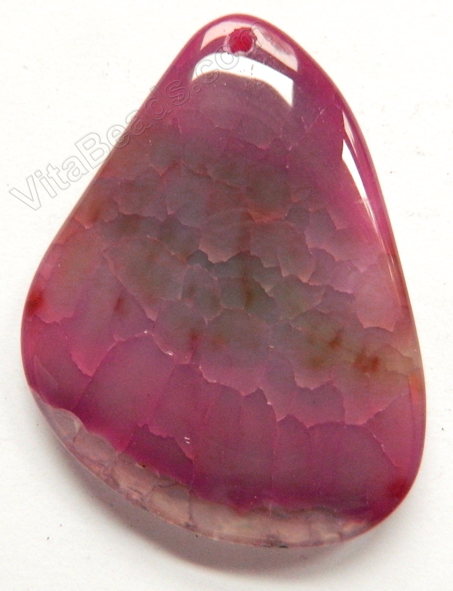 Smooth Slab Pendant - Fuchsia Fire Agate - 19