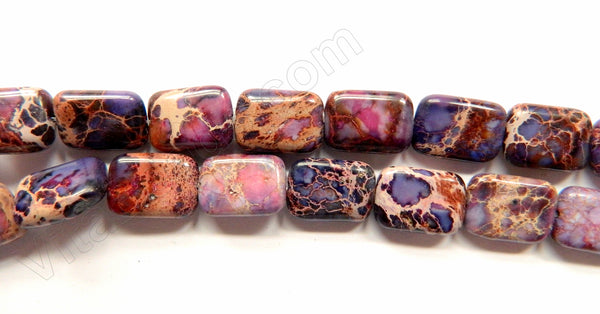 Purple Pink Impression Jasper  -  Puff Rectangles  16"