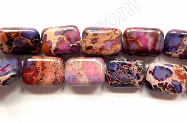 Purple Pink Impression Jasper  -  Puff Rectangles  16"