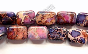 Purple Pink Impression Jasper  -  Puff Rectangles  16"