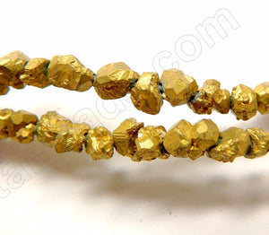 Gold Plated Citrine Natural   -  Small Rough Nuggets  16"