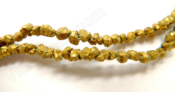 Gold Plated Citrine Natural   -  Small Rough Nuggets  16"