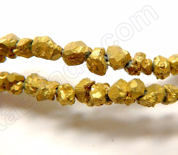 Gold Plated Citrine Natural   -  Small Rough Nuggets  16"