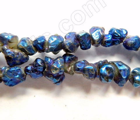 Blue Plated Citrine Natural   -  Small Rough Nuggets  16"