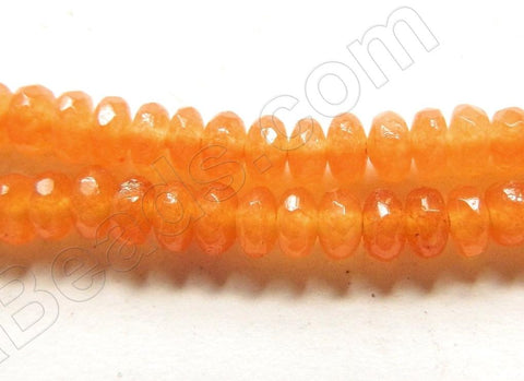 Hessonite Jade  -  Small Faceted Rondel  15"     4 mm