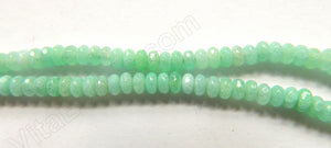 Amazonite Jade  -  Small Faceted Rondel  15"     4 mm