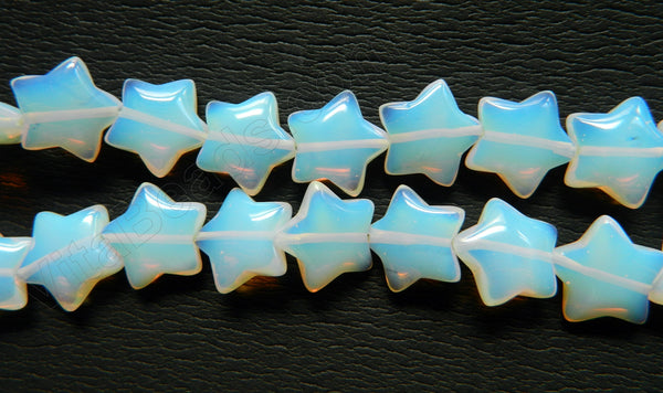 Synthetic White Opal  -  Star Strand  16"