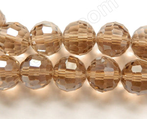 Coated Champ. Crystal  -  Faceted Round  13"