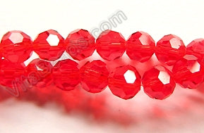 Big Red Crystal  -  Faceted Round     15"