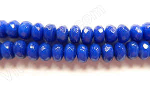 Bright Lapis Jade AAA  -  Faceted Rondels  16"