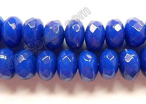 Bright Lapis Jade AAA  -  Faceted Rondels  16"