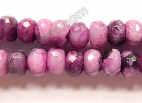 Purple Brazilian Agate  -  Faceted Rondels  16"     8 x 5 mm