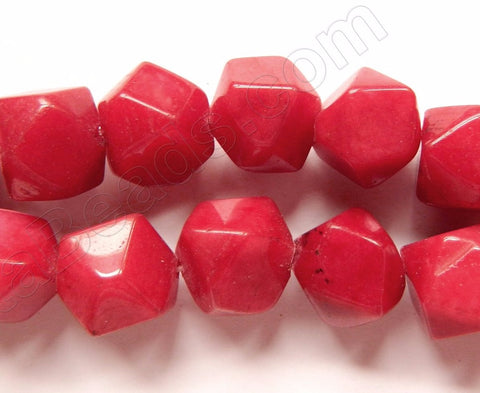 Dark Red Jade  -  Rose Cut Nuggets  16"