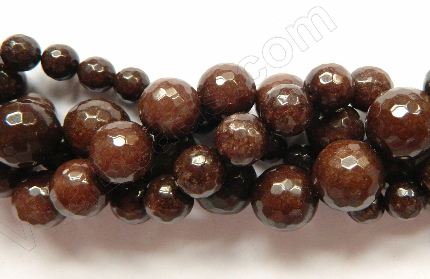 Chocolate Jade  -  Faceted Round  16"