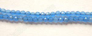Blue Onyx Jade  -  Faceted Round 15"