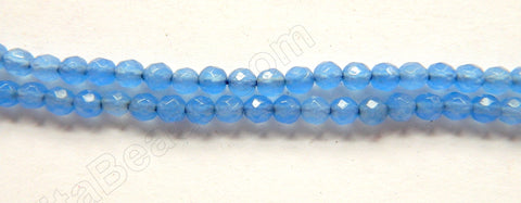 Blue Onyx Jade  -  Faceted Round 15"