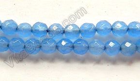 Blue Onyx Jade  -  Faceted Round 15"